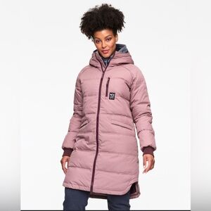 Kari Traa Mauve Hooded Puffer Jacket